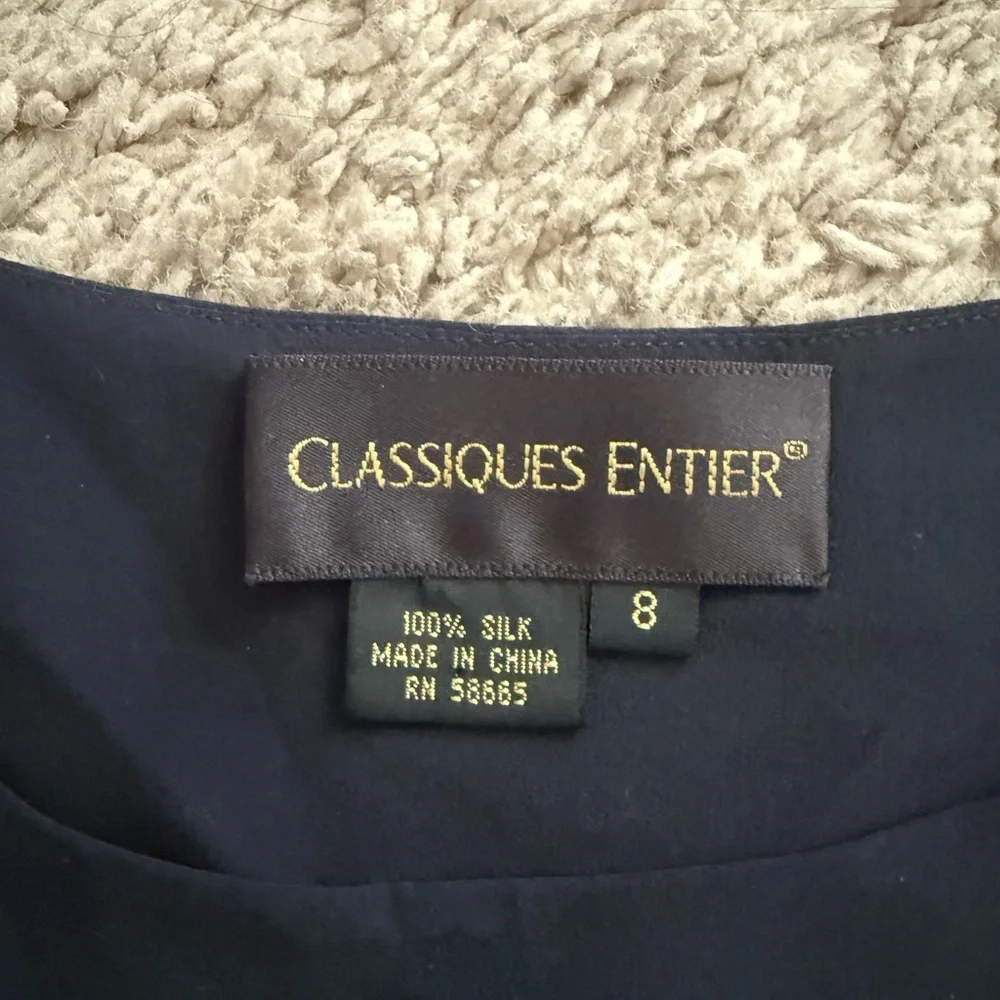 Vintage 100% Silk Top - Picture 2 of 3